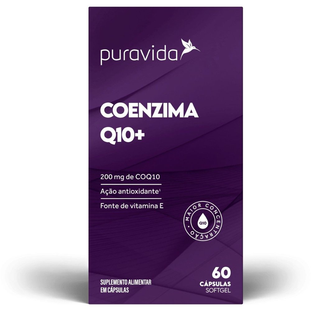 Suplemento Alimentar Puravida Coenzima Q10+ 200mg - 60 Cápsulas