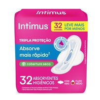 Absorvente Intimus Toda Protegida Dia Seca Com abas 32 Unidades
