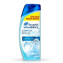 Shampoo Anticaspa Head & Shoulders Limpeza Eficaz 650ml