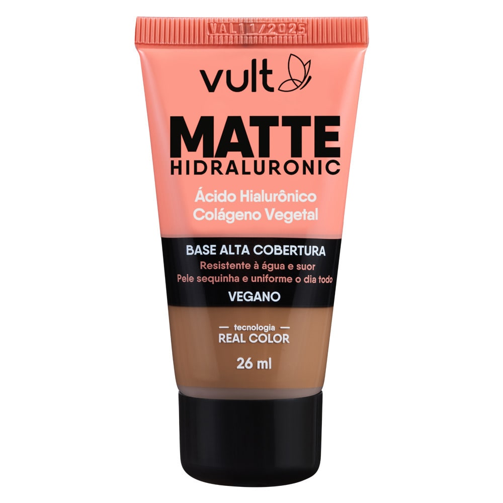 Base Líquida Vult Matte Hidraluronic Cor 10 26ml