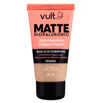 Base Líquida Vult Matte Hidraluronic Cor 08 26ml
