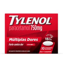 Tylenol 750mg 10 Comprimidos Revestidos