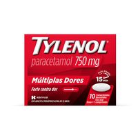 Tylenol 750mg 10 Comprimidos Revestidos