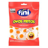 Bala de Gelatina Fini Ovos Fritos Sabor Tutti-Frutti 80g