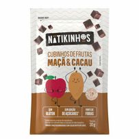 Cubinhos de Frutas Natikinhos Maça & Cacau 30g