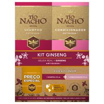 Kit Tio Nacho 1 Shampoo Ginseng Antiqueda 415ml + 1 Condicionador Ginseng Antiqueda 415ml
