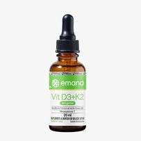 Suplemento Alimentar Emana Vit D3 + K2 Gotas Sabor Limão 20ml