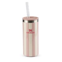 Can Cooler Stanley Slim com Canudo Peach Whip Cabana Gloss 296ML