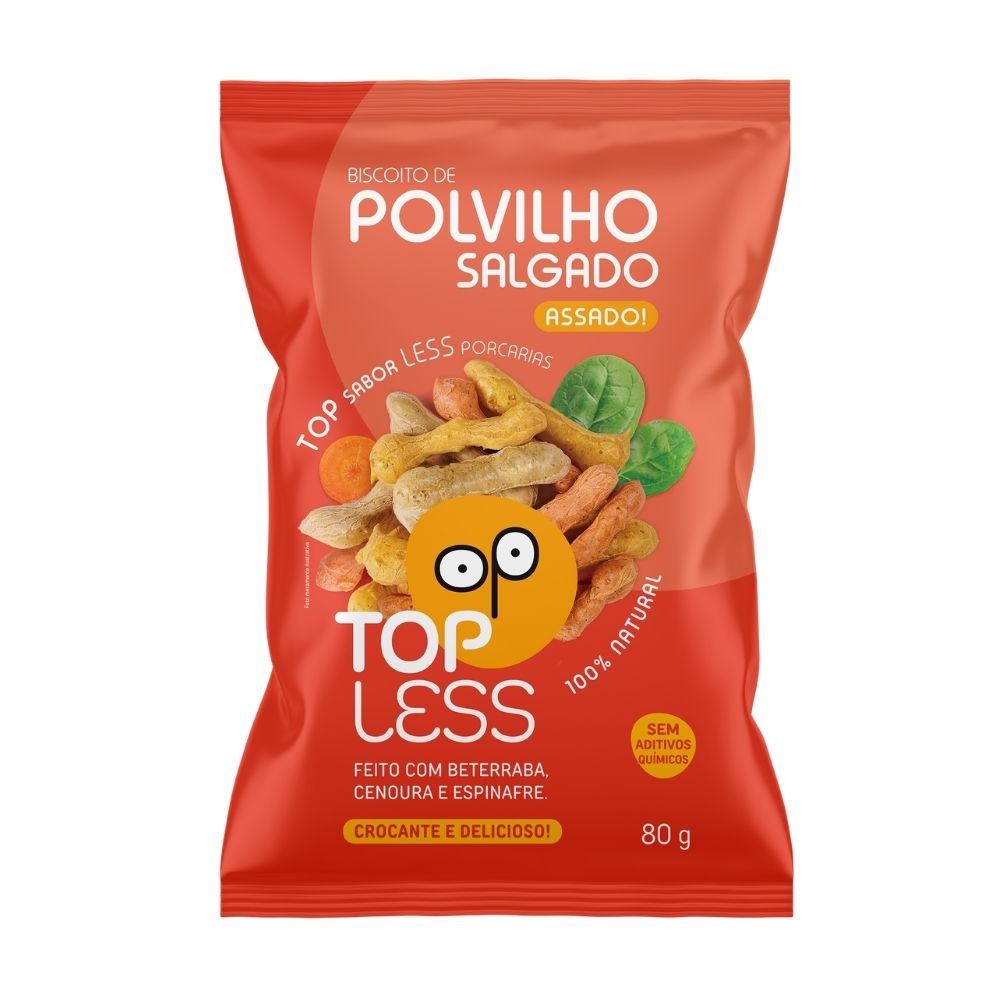 Biscoito de Polvilho Saldado Topless Assado 80g