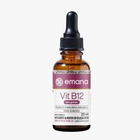 Suplemento Alimentar Emana Vit B12 Gotas Sabor Frutas Vermelhas 20ml