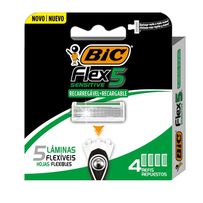 Carga para Aparelho de Barbear Bic Flex 5 Sensitive 4 unidades