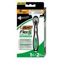 Aparelho de Barbear Bic Flex 5 Sensitive 1 unidade + 2 refis