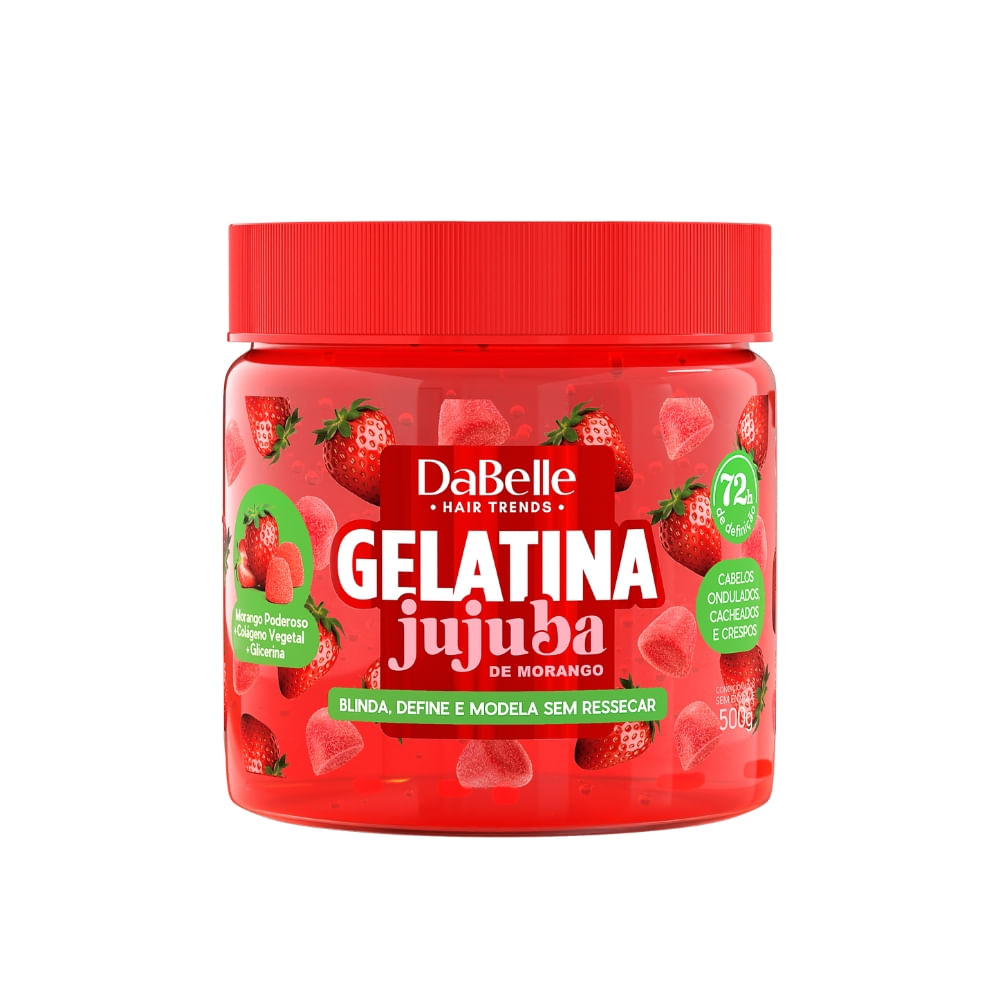 Gelatina Capilar DaBelle Jujuba de Morango 500g