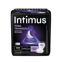 Absorvente Intimus Noturno Suave com Abas Toda Tranquila 8 unidades