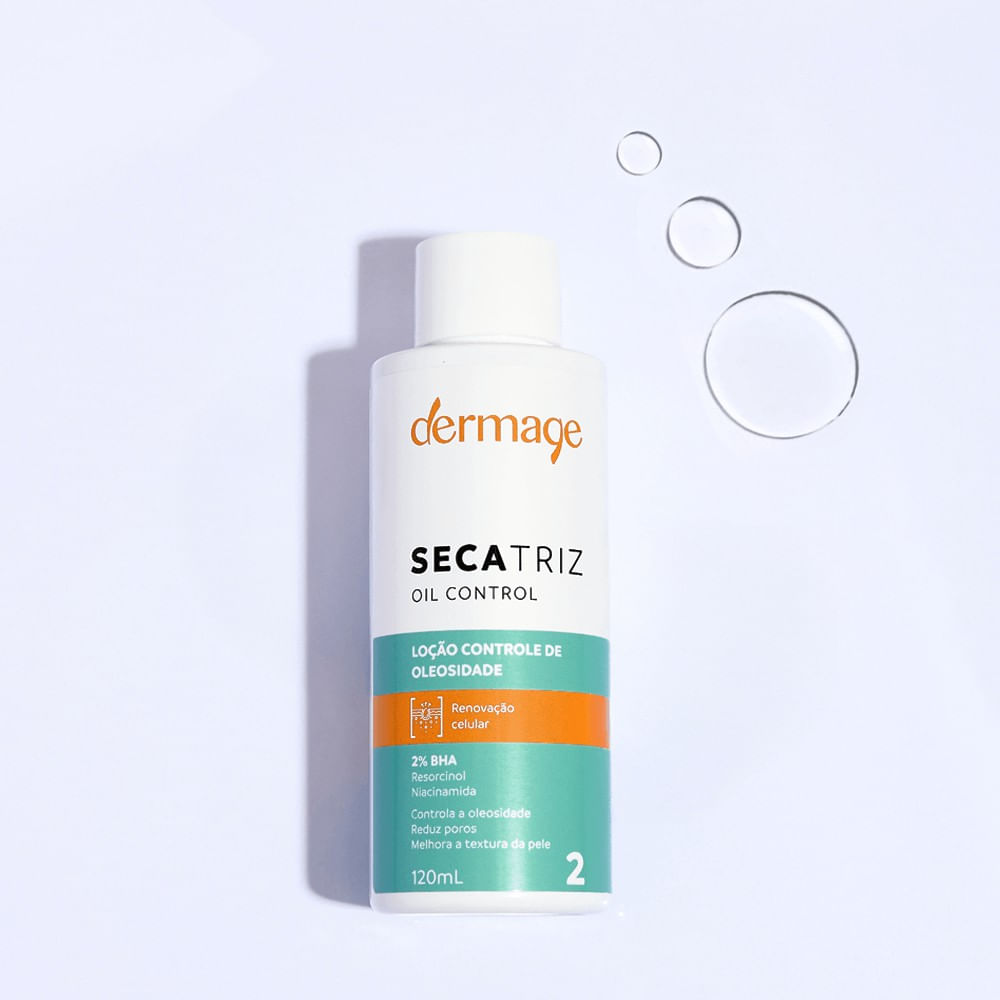 Encontraproduto.com.br - Secatriz Oil Control, Loção Facial Antiacne, Controle de Oleosidade, Ação Secativa, Formulado com Ácido Salicílico, Uniformização da Pele, 120ml