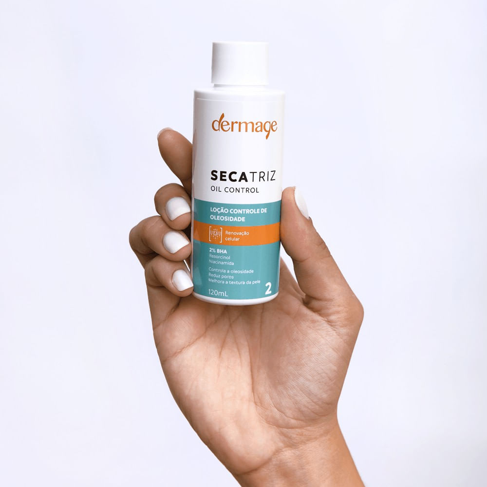 Encontraproduto.com.br - Secatriz Oil Control, Loção Facial Antiacne, Controle de Oleosidade, Ação Secativa, Formulado com Ácido Salicílico, Uniformização da Pele, 120ml