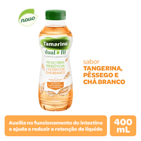 Suplemento Alimentar Líquido Tamarine Dual Fit Sabor Tangerina, Pêssego e Chá Branco 400ml