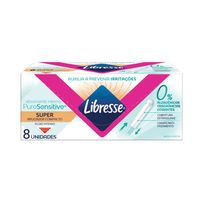 Absorvente Interno Libresse Pure Sensitive Super com Aplicador Compacto 8 unidades