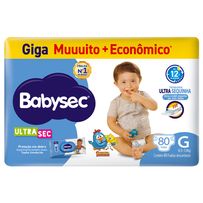 Fralda BabySec Galinha Pintadinha Ultra Sec G 80 Unidades