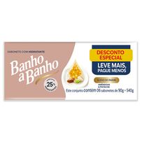 Sabonete em Barra Banho e Banho Amêndoas e Pistache Blend de Óleos 6 Unidades de 90g Cada