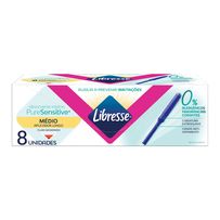 Absorvente Interno Libresse Pure Sensitive Médio com Aplicador Longo 8 unidades