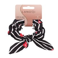 Elástico De Cabelo Lanossi Scrunchie Black Kiss 1 Unidade