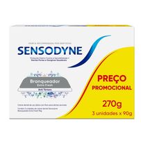 Sensodyne Creme Dental Branqueador Extra Fresh 3 Unidades 90g cada