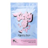 Pirulito Zero Açúcar Ticky Sabor Algodão Doce 4 unidades