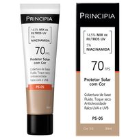Protetor Solar Principia Skincare 14,5% Mix de Filtros UV + 5% Niacinamida FPS70 PS-05 Cor 3.0 30ml