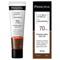 Protetor Solar Principia Skincare 14,5% Mix de Filtros UV + 5% Niacinamida FPS70 PS-05 Cor 9.0 30ml