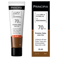 Protetor Solar Principia Skincare 14,5% Mix de Filtros UV + 5% Niacinamida FPS70 PS-05 Cor 7.0 30ml