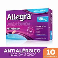 Antialérgico Allegra 180mg 10 Comprimidos