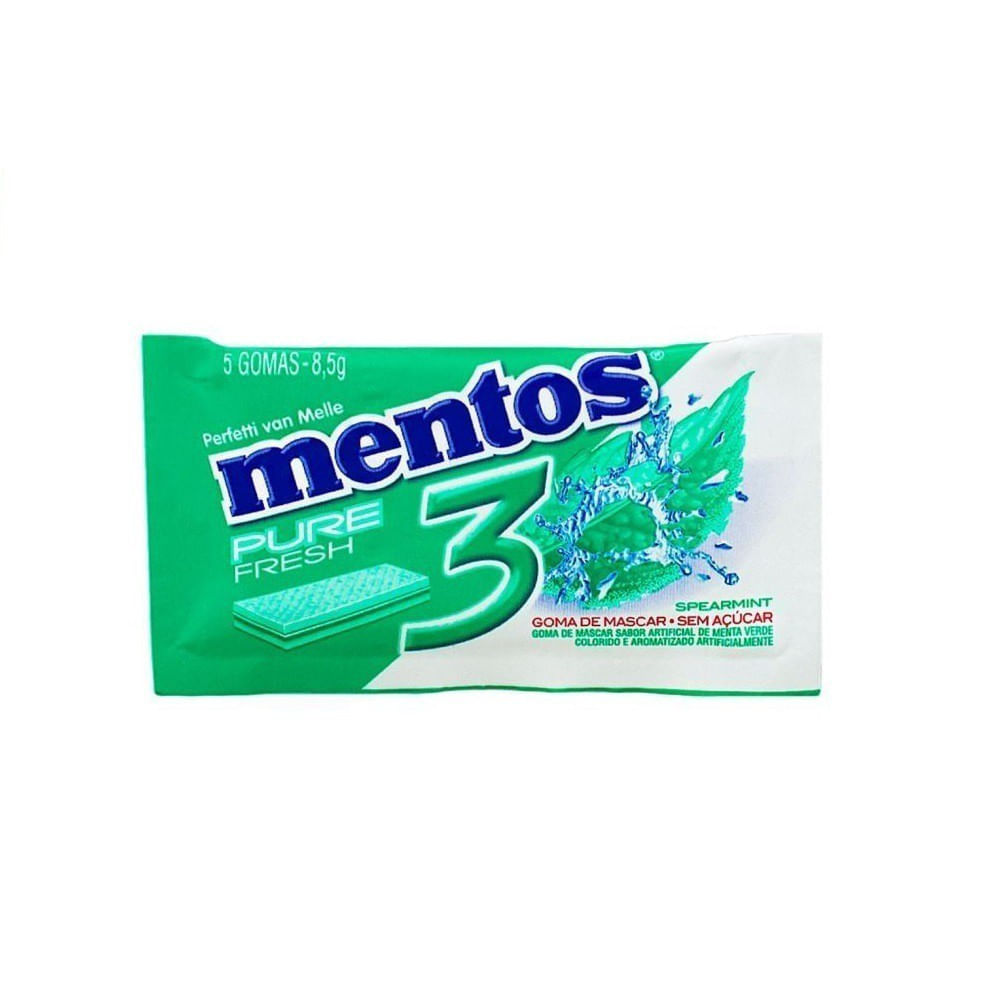 Goma Mentos Pure Fresh Spearmint com 5 Unidades