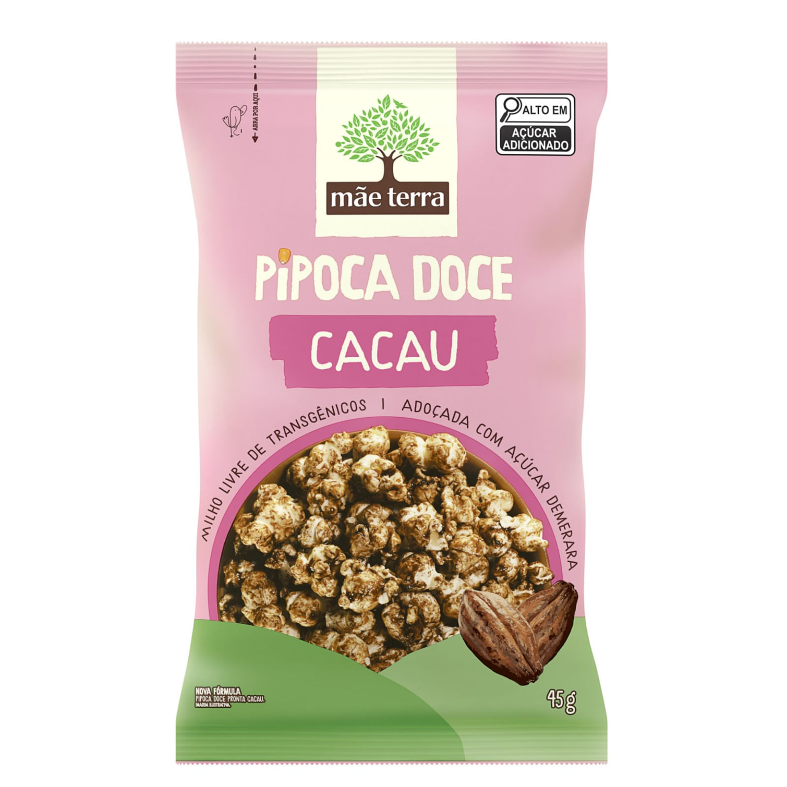 Pipoca Doce Mãe Terra Orgânica Cacau 45g