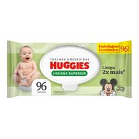 Lenços Umedecidos Huggies Higiene Superior Limpa 2x Mais- 96 Unidades