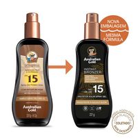 Protetor Solar Corporal Spray Gel Australian Gold Instant Bronzer FPS15 237g
