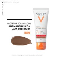Protetor Solar Facial Vichy Capital Soleil UV-Pigment Control Cor 5.0 FPS60 40g