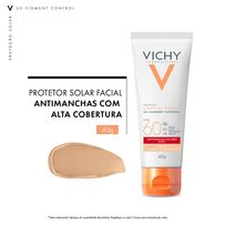 Protetor Solar Facial Vichy Capital Soleil UV-Pigment Control Cor 1.0 FPS60 40g