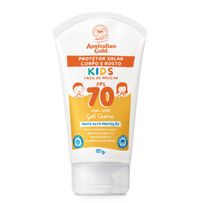 Protetor Solar Corpo E Rosto Australian Gold Kids Gel Creme Fps70 120g