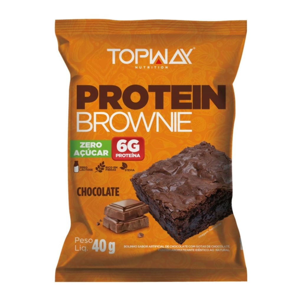 Bolinho TopWay Protein Brownie Chocolate 40g