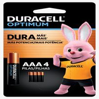 Pilha Alcalina Duracell Optimum AAA 4 unidades