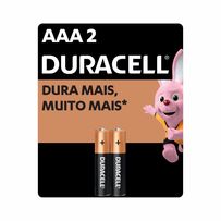 Pilha Alcalina Duracell Palito AAA 2 Unidades