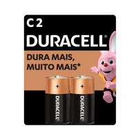 Pilha Alcalina Duracell Média C 2 Unidades