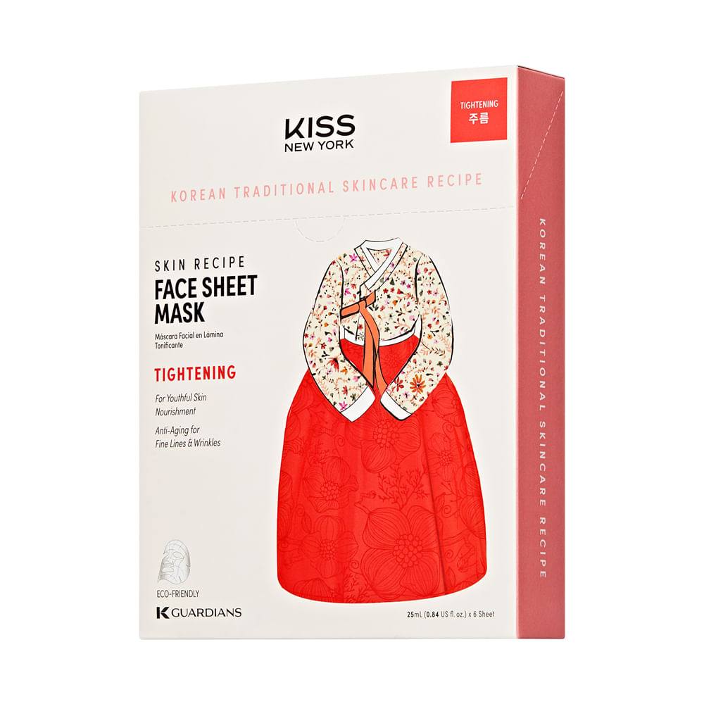 Kiss New York Máscara Facial de Algodão Firmadora 25ml