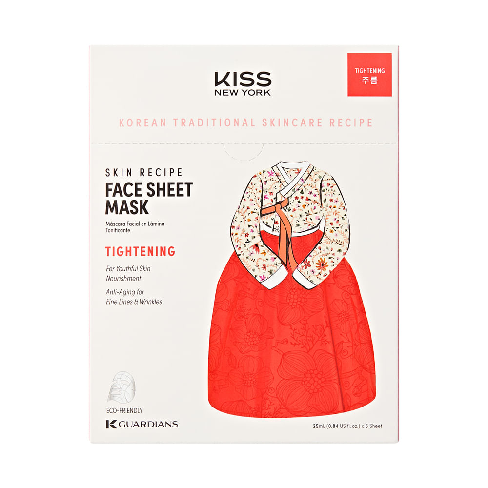 Kiss New York Máscara Facial de Algodão Firmadora 25ml