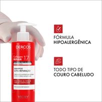 Vichy Dercos Collagen Repair 17 Shampoo Ultra Reparação 390g