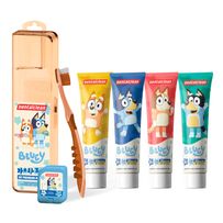 Kit Infantil Dentalclean Bluey Escova Dental + Fio Dental + Gel Dental sabor Bubble Gum