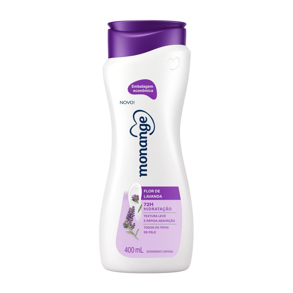 Hidratante Desodorante Monange Hidratação Nutritiva Flor de Lavanda 400ml