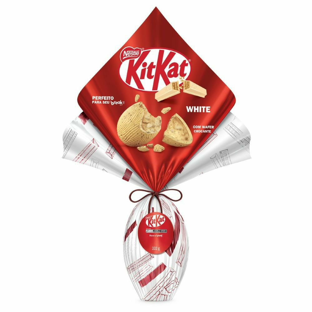 Ovo de Páscoa Nestlé Kit Kat White 332g