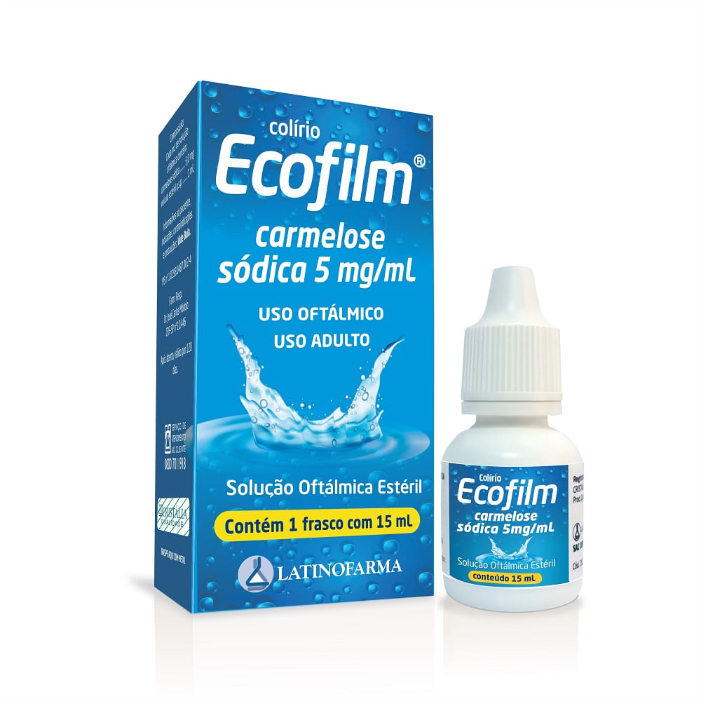 Ecofilm 5mg/ml Solução Oftálmica Estéril 15ml
